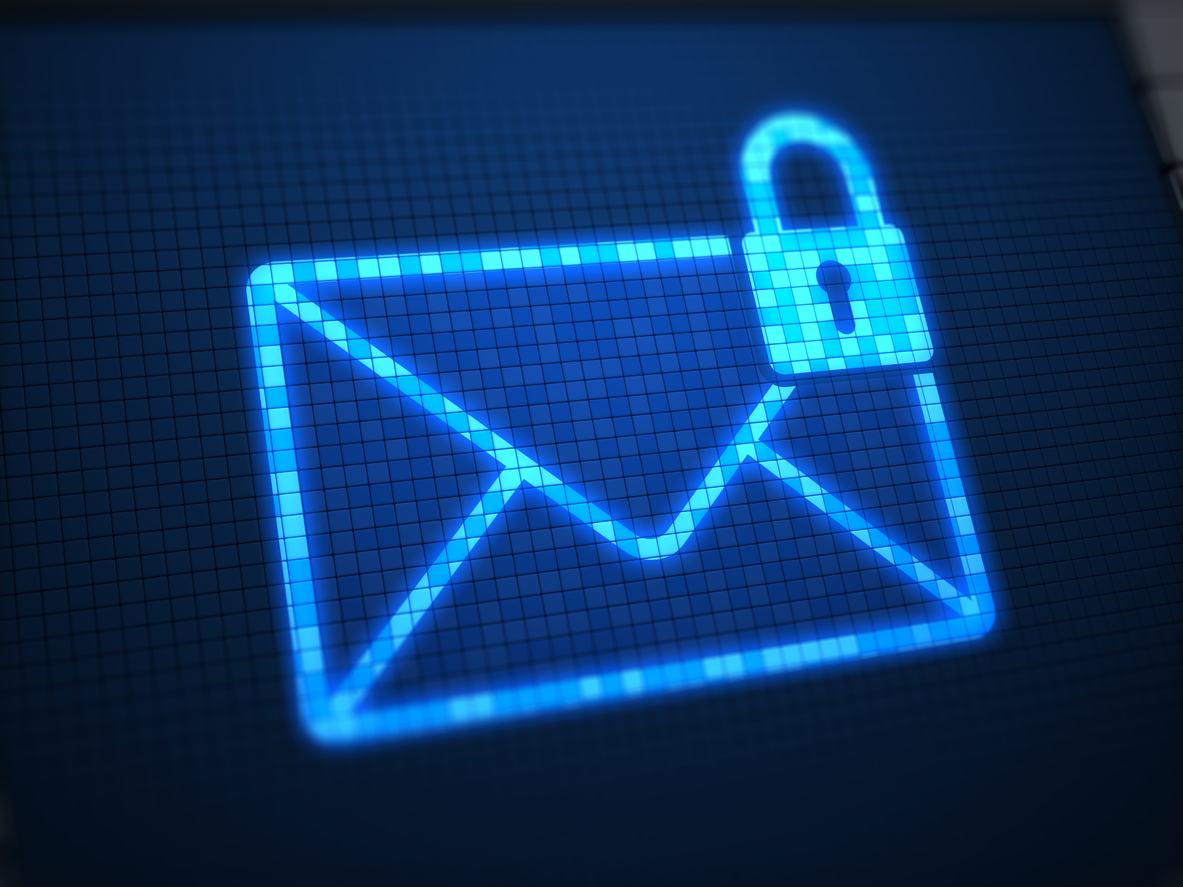 email icon with a padlock